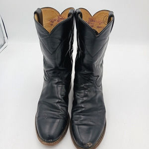 Justin Cowboy Boots‎ 3133 Men’s Leather Roper Western Black size 8EE